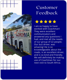 Coachman Coach - 5 Star positive feedback.