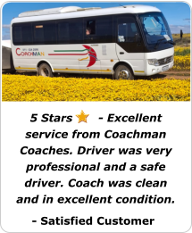 Coachman Coach - Positve 5 star feedback.