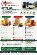 On Board Snack Packs, Water & Soft Drinks. 